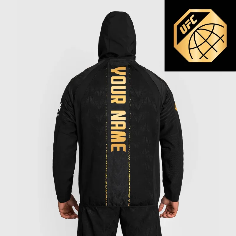Men's UFC Zenith by Venum Black/Gold Authentic Fight Night UFC Universal Personalized Champion Full-Zip Walkout Hoodie sold by UFC