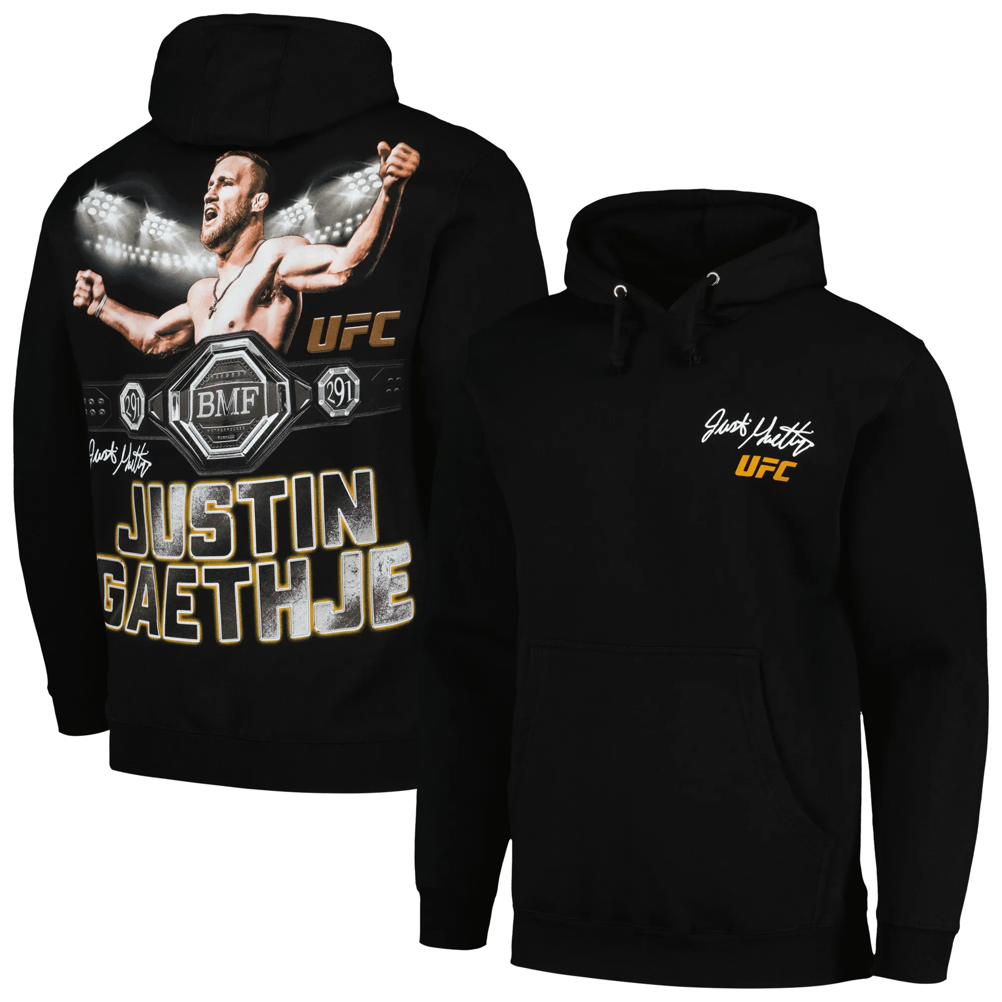 Men's UFC Black Justin Gaethje BMF Pullover Hoodie sold by UFC