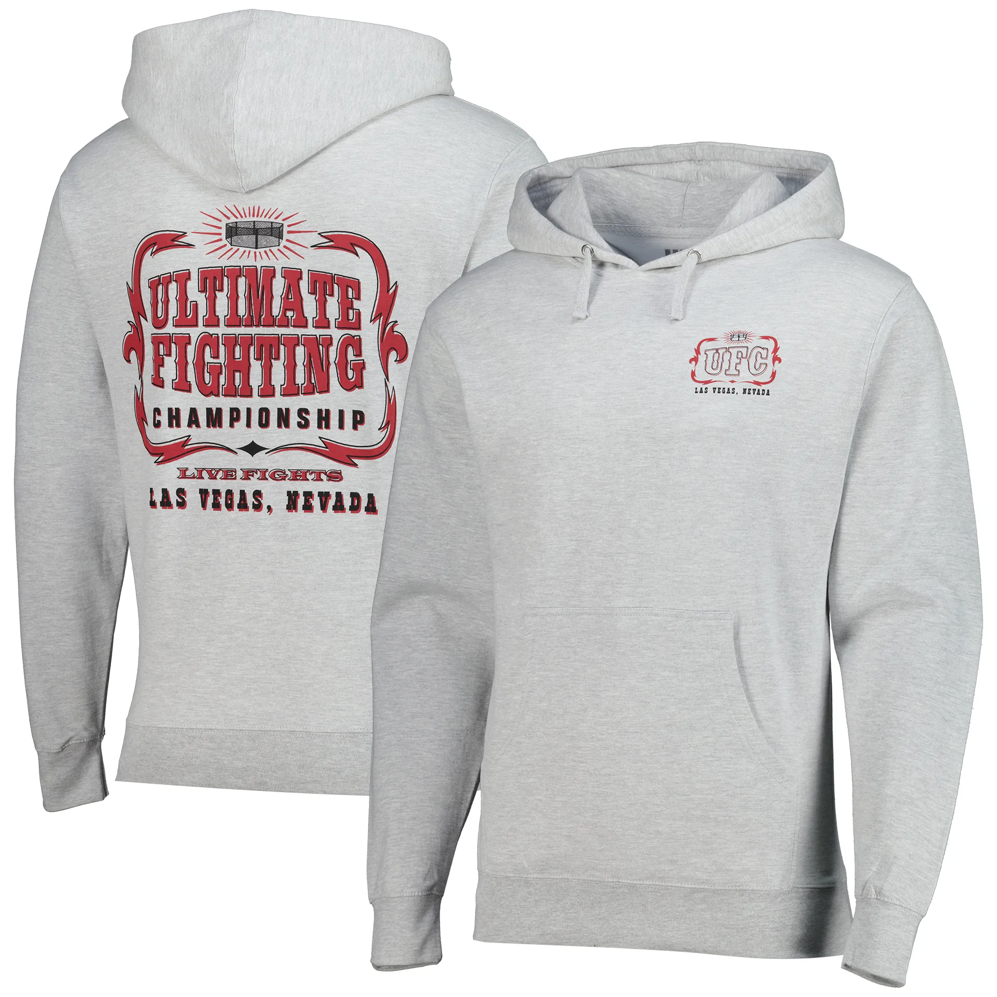 Men's UFC Gray Live Fights Pullover Hoodie sold by UFC