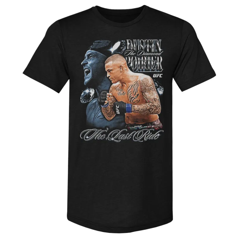 Men's 500 Level Heather Black Dustin Poirier The Last Ride T-Shirt sold by UFC