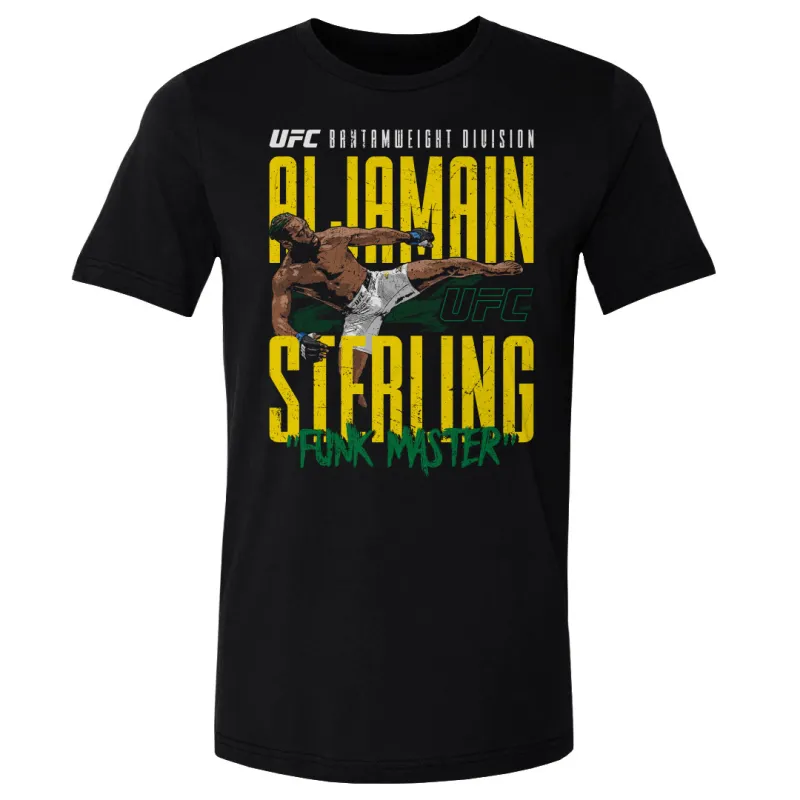 Men's 500 Level Black Aljamain Sterling Kick T-Shirt sold by UFC