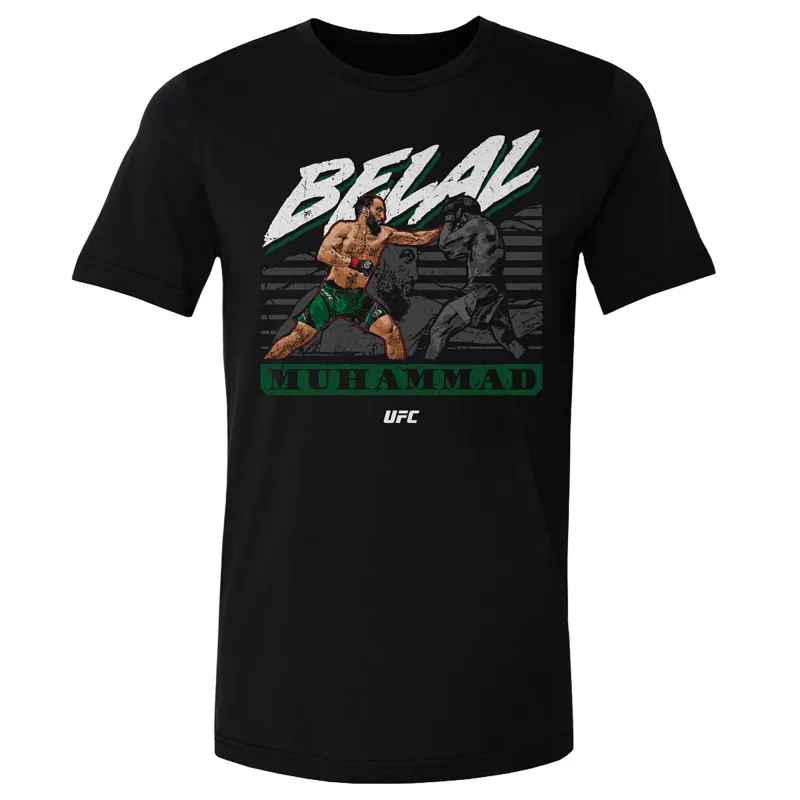 Men's 500 Level Black Belal Muhammad Punch T-Shirt sold by UFC