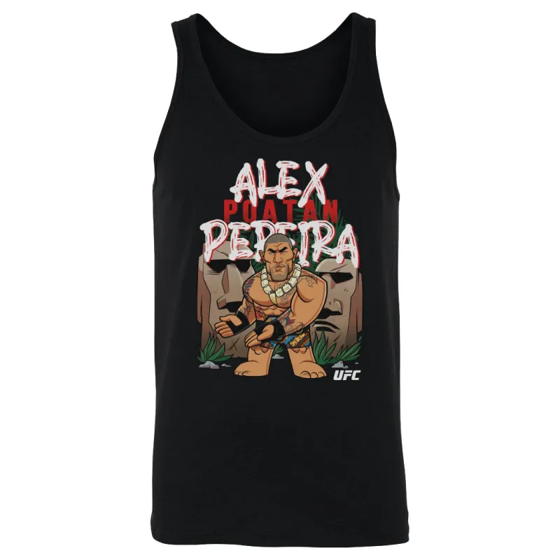Men's 500 Level Black Alex Pereira Big Shots Easter Island Tank Top sold by UFC