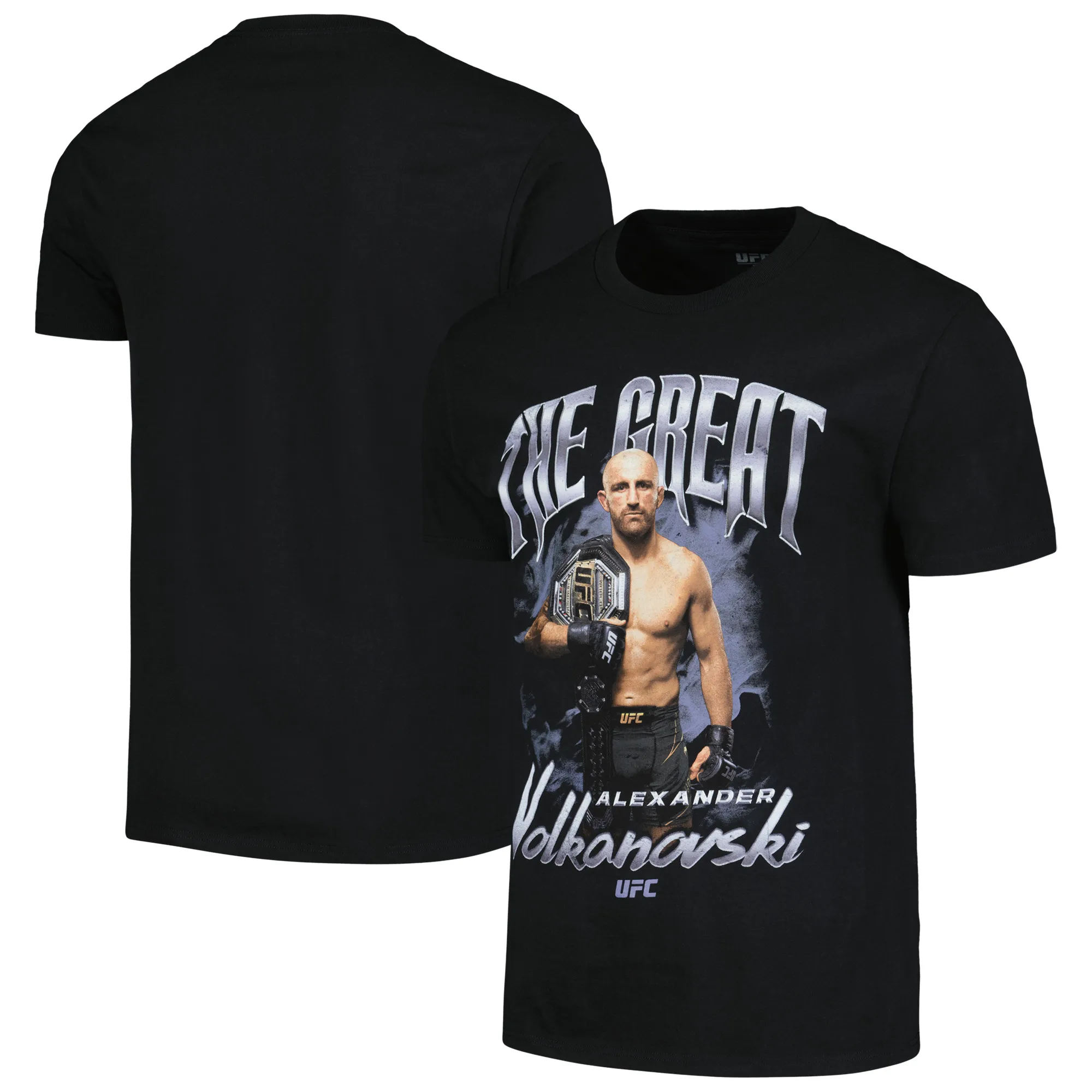 Men's UFC Black Alexander Volkanovski Belt T-Shirt sold by UFC