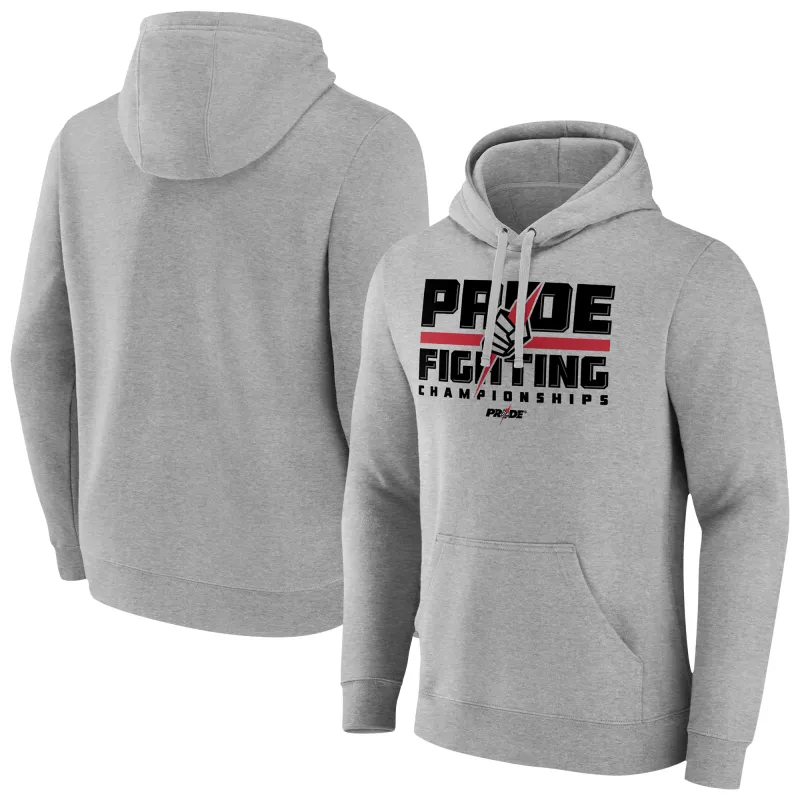Men's Gray Pride Fighting Championship Original Logo Pullover Hoodie sold by UFC