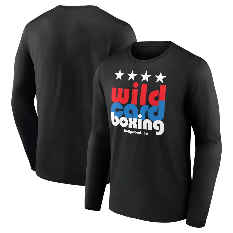 Black Wild Card Boxing Hollywood Long Sleeve T-Shirt sold by UFC
