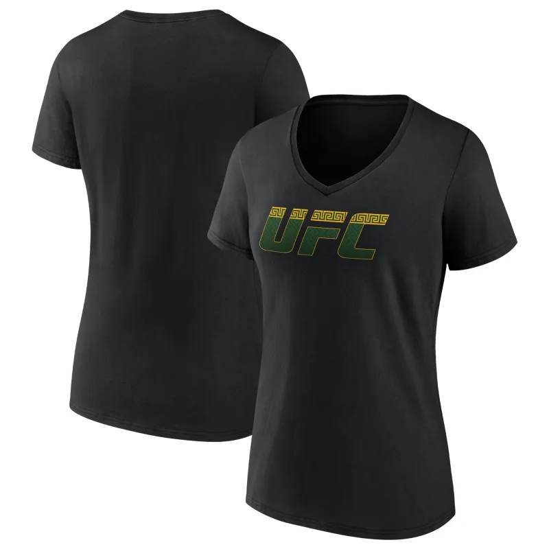 Women's Black Alexander Volkanovski Unrivaled UFC Logo V-Neck T-Shirt sold by UFC