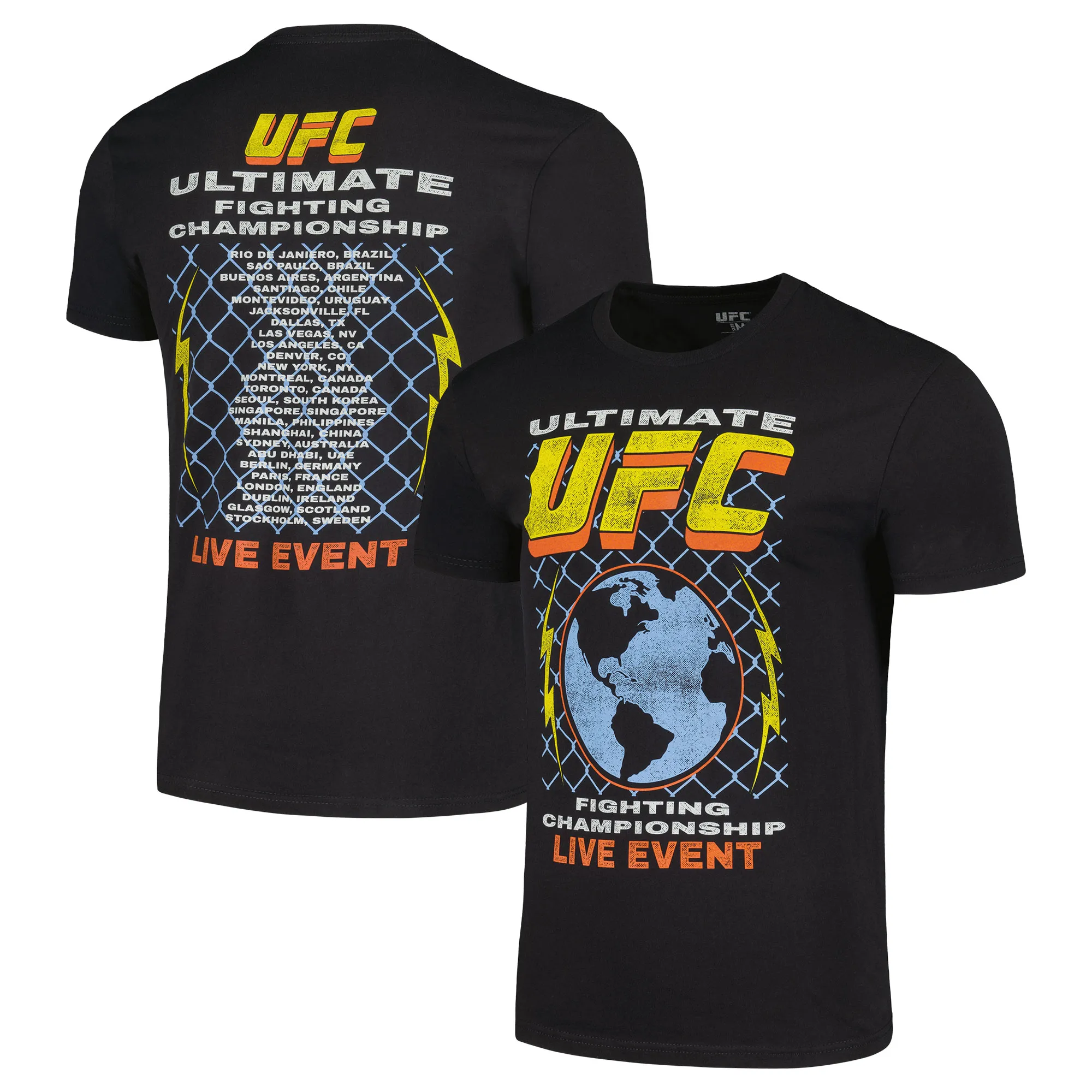 Men's Black UFC World Octagon T-Shirt sold by UFC