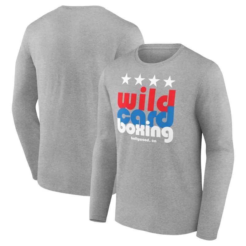 Gray Wild Card Boxing Hollywood Long Sleeve T-Shirt sold by UFC
