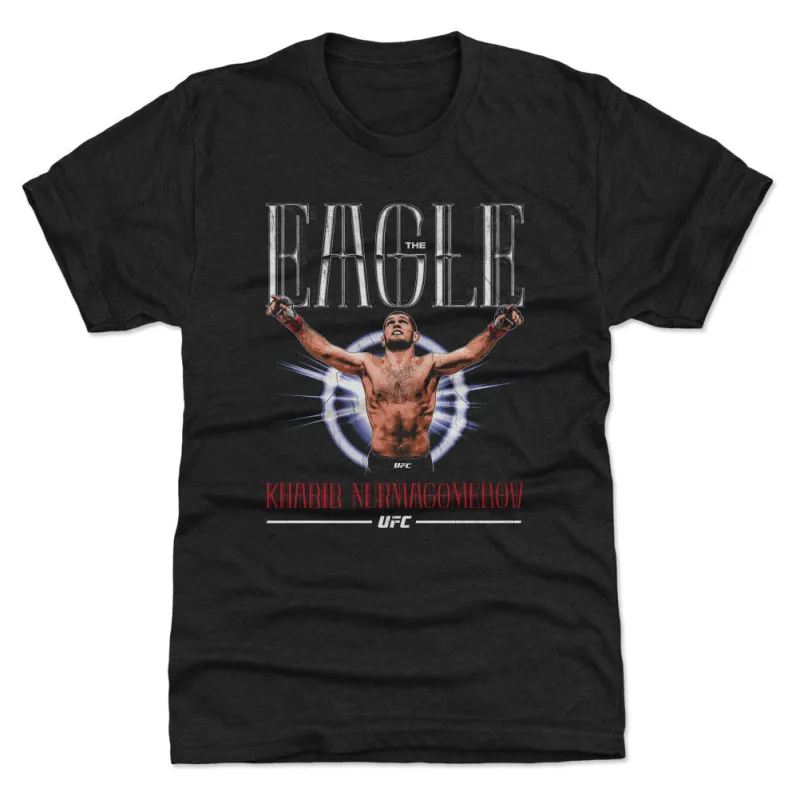 Men's 500 Level Heather Black Khabib Nurmagomedov "The Eagle" Premium Tri-Blend T-Shirt sold by UFC
