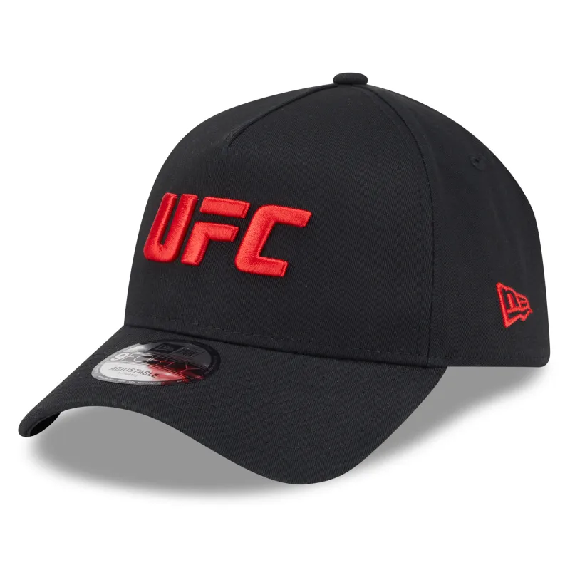 Men's New Era Black UFC A-Frame 9FORTY Adjustable Hat made by New Era