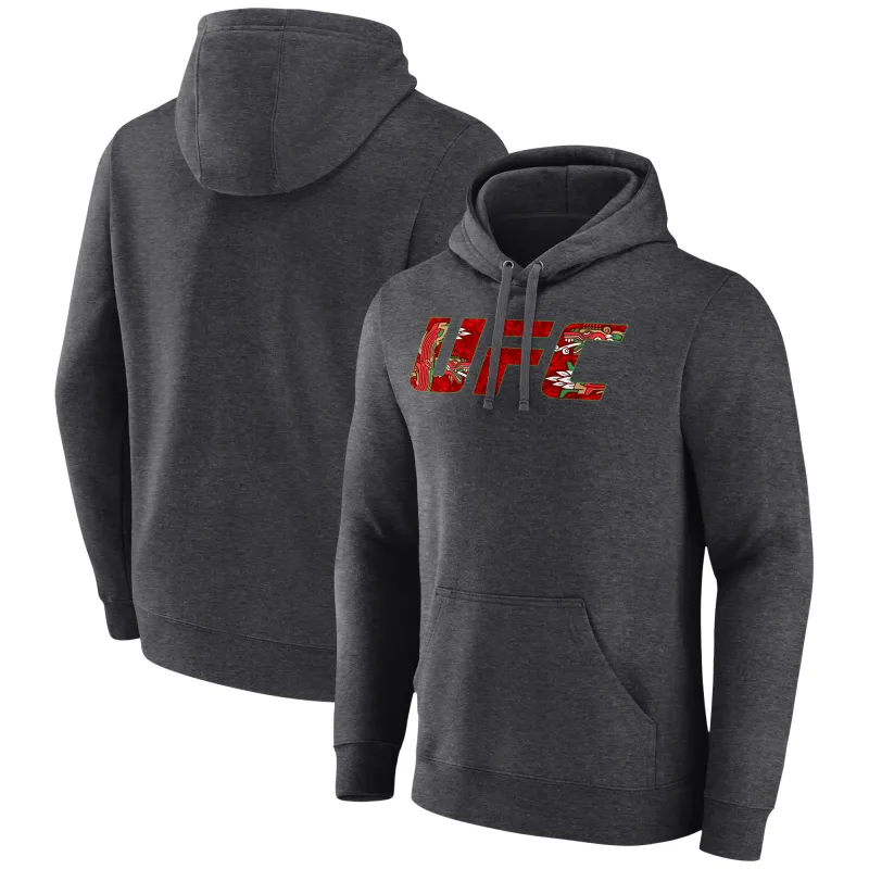 Men's Charcoal Brandon Moreno UFC Unrivaled Pullover Hoodie sold by UFC