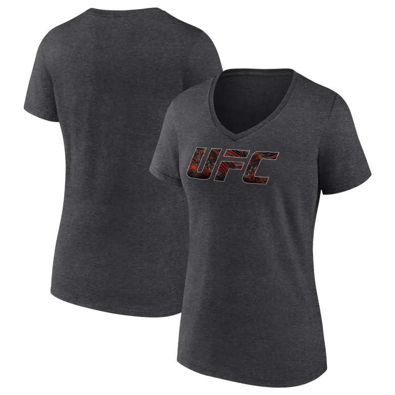 Women's Charcoal Alexandre Pantoja UFC Unrivaled V-Neck T-Shirt sold by UFC