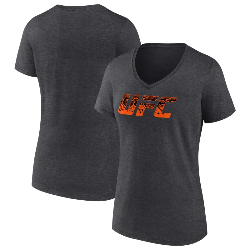 Women's Charcoal Paddy Pimblett Unrivaled UFC Logo V-Neck T-Shirt sold by UFC