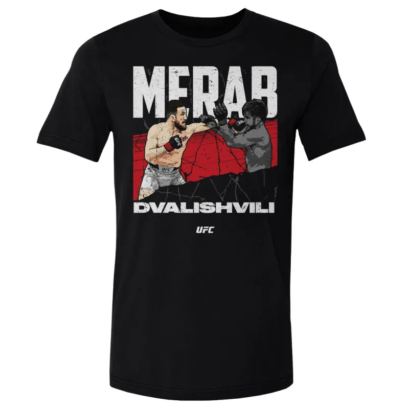 Men's 500 Level Black Merab Dvalishvili Punch T-Shirt sold by UFC