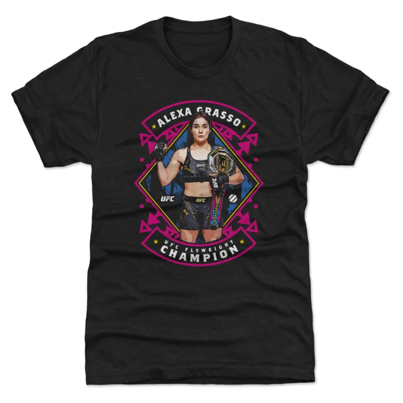 Men's 500 Level Heather Black Alexa Grasso Champion Pose Premium Tri-Blend T-Shirt sold by UFC