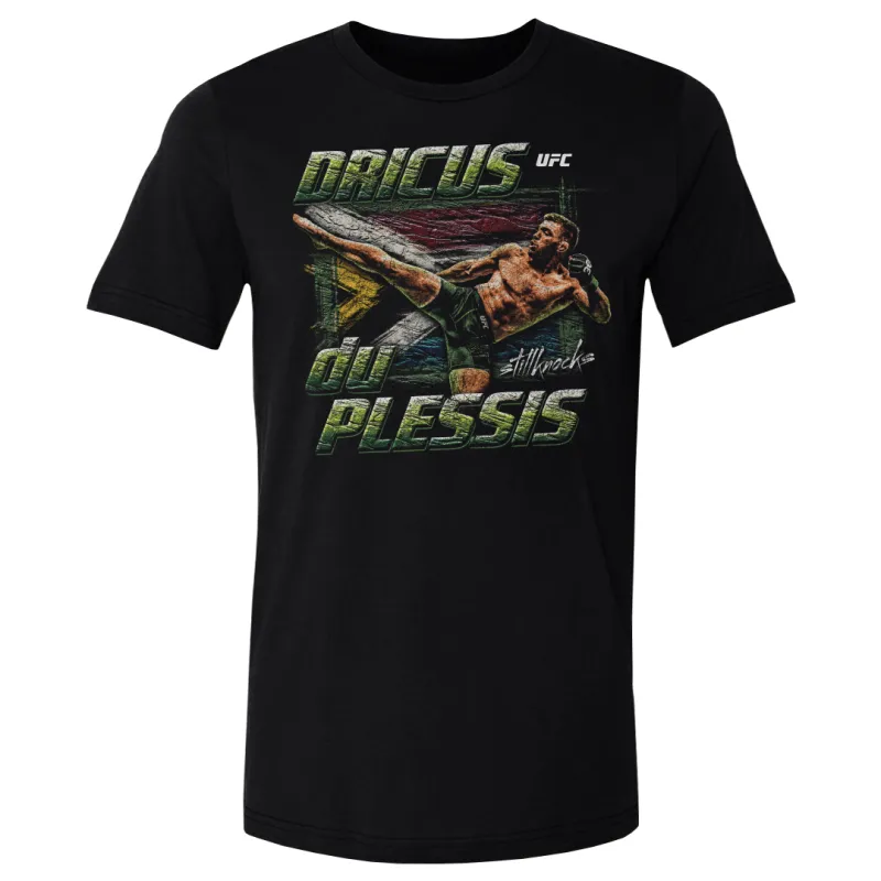 Men's 500 Level Black Dricus Du Plessis Grunge T-Shirt sold by UFC