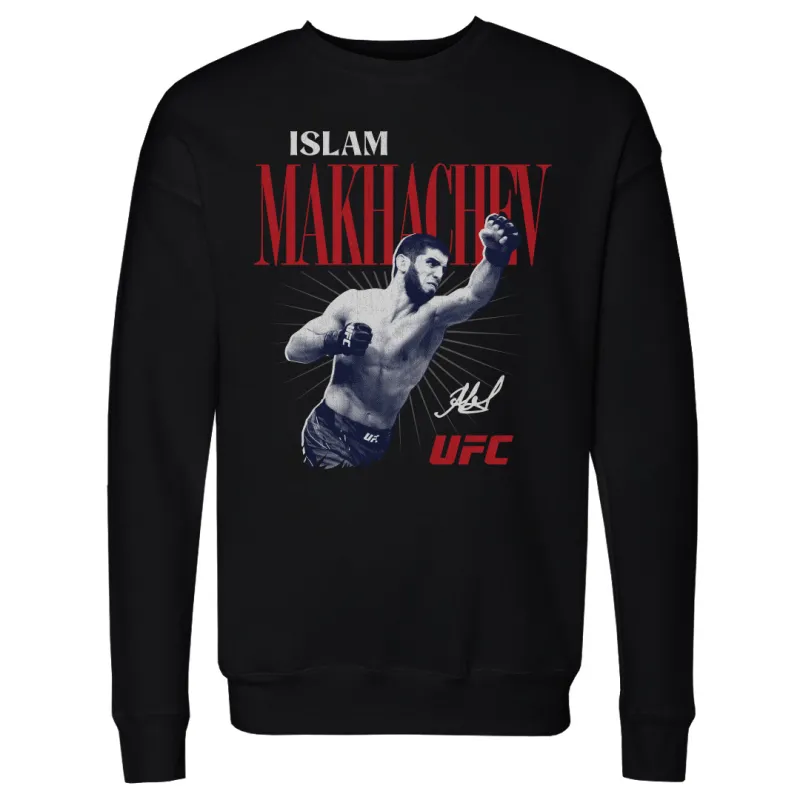 Men's 500 Level Black Islam Makhachev Pullover Sweatshirt sold by UFC