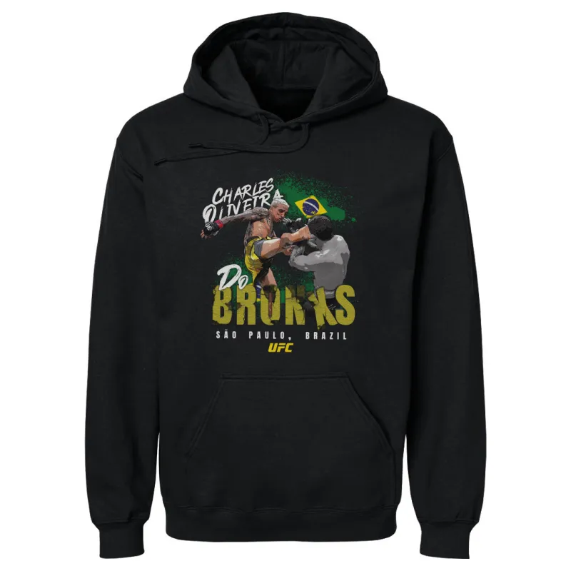 Men's 500 Level  Heather Black Charles Oliveira "Do Bronx" Pullover Hoodie sold by UFC