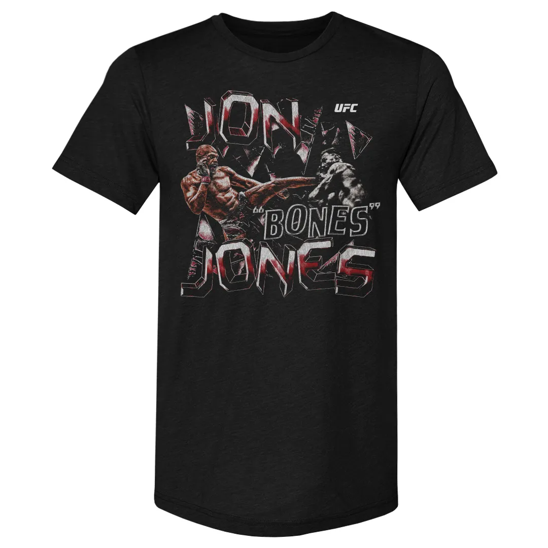 Men's 500 Level Heather Black Jon Jones Grunge Premium Tri-Blend T-Shirt sold by UFC