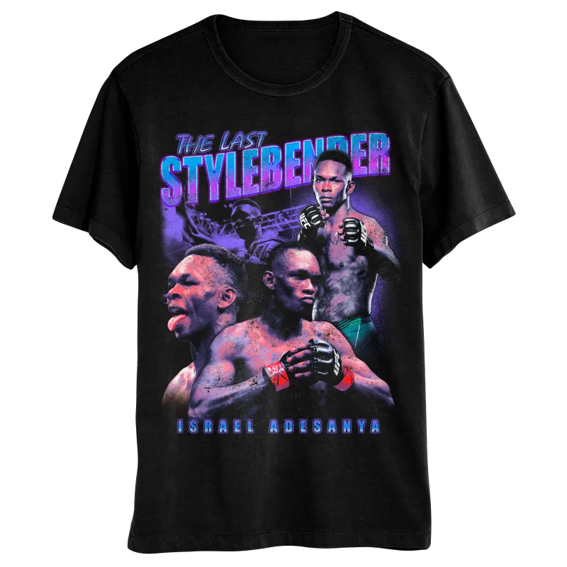 Men's Black Israel ''The Last Stylebender'' Adesanya T-Shirt sold by UFC