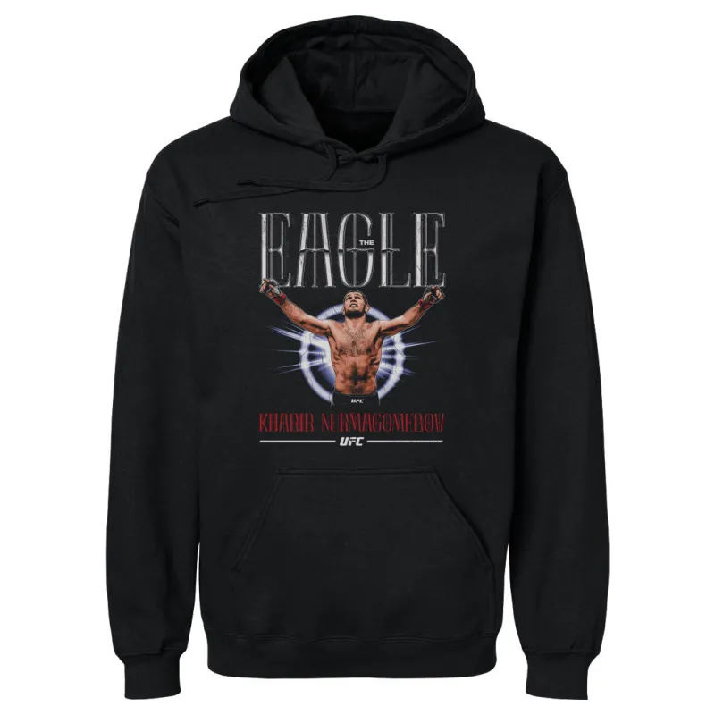 Men's 500 Level  Heather Black Khabib Nurmagomedov "The Eagle" Pullover Hoodie sold by UFC