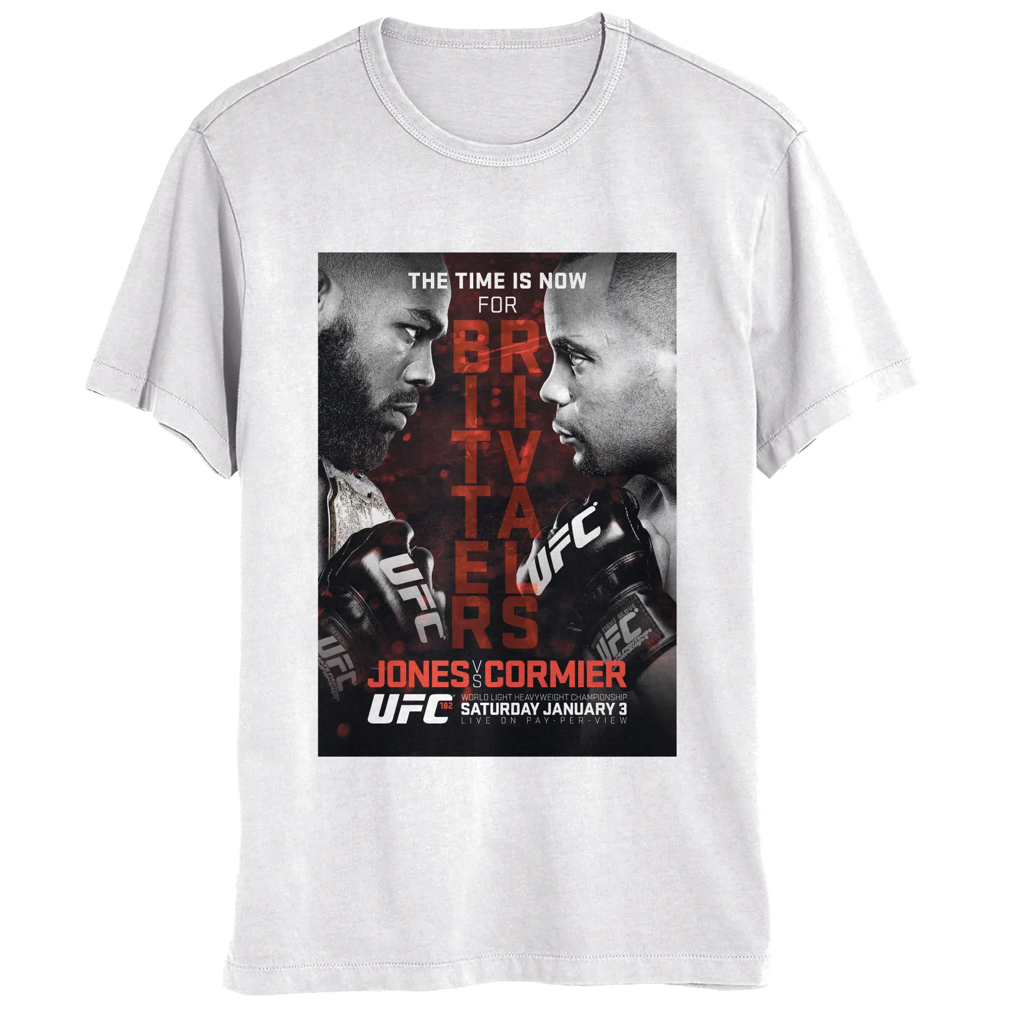Men's White UFC UFC 182 Jones vs. Cormier T-Shirt sold by UFC