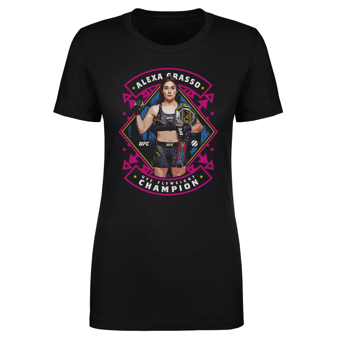 Women's 500 Level Black Alexa Grasso Champion Pose T-Shirt sold by UFC