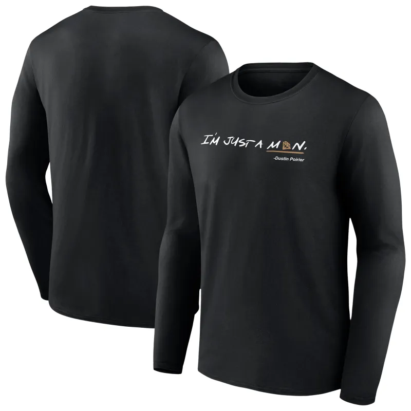 Men's  Black Dustin Poirier Just a Man T-Shirt sold by UFC