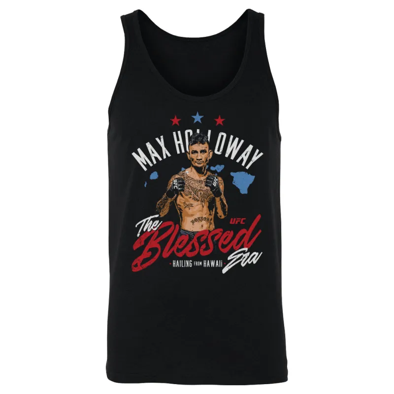 Men's 500 Level  Black Max Holloway Hawaii Tank Top sold by UFC