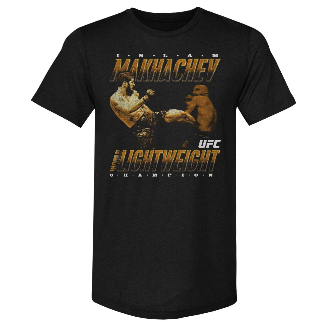 Men's 500 Level Heather Black Islam Makhachev Body Kick Premium T-Shirt sold by UFC