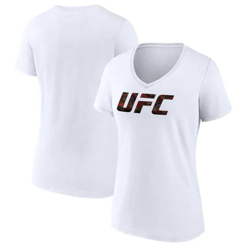 Women's White Alexandre Pantoja UFC Unrivaled V-Neck T-Shirt sold by UFC
