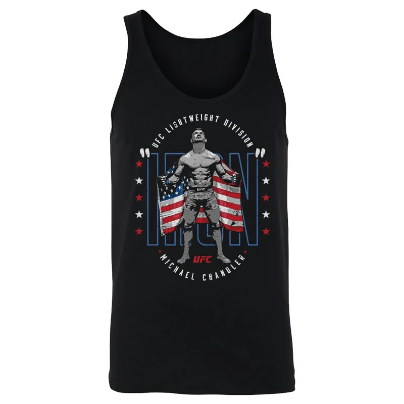 Men's 500 Level Black Michael Chandler American Flag Tank Top made by 500 Level