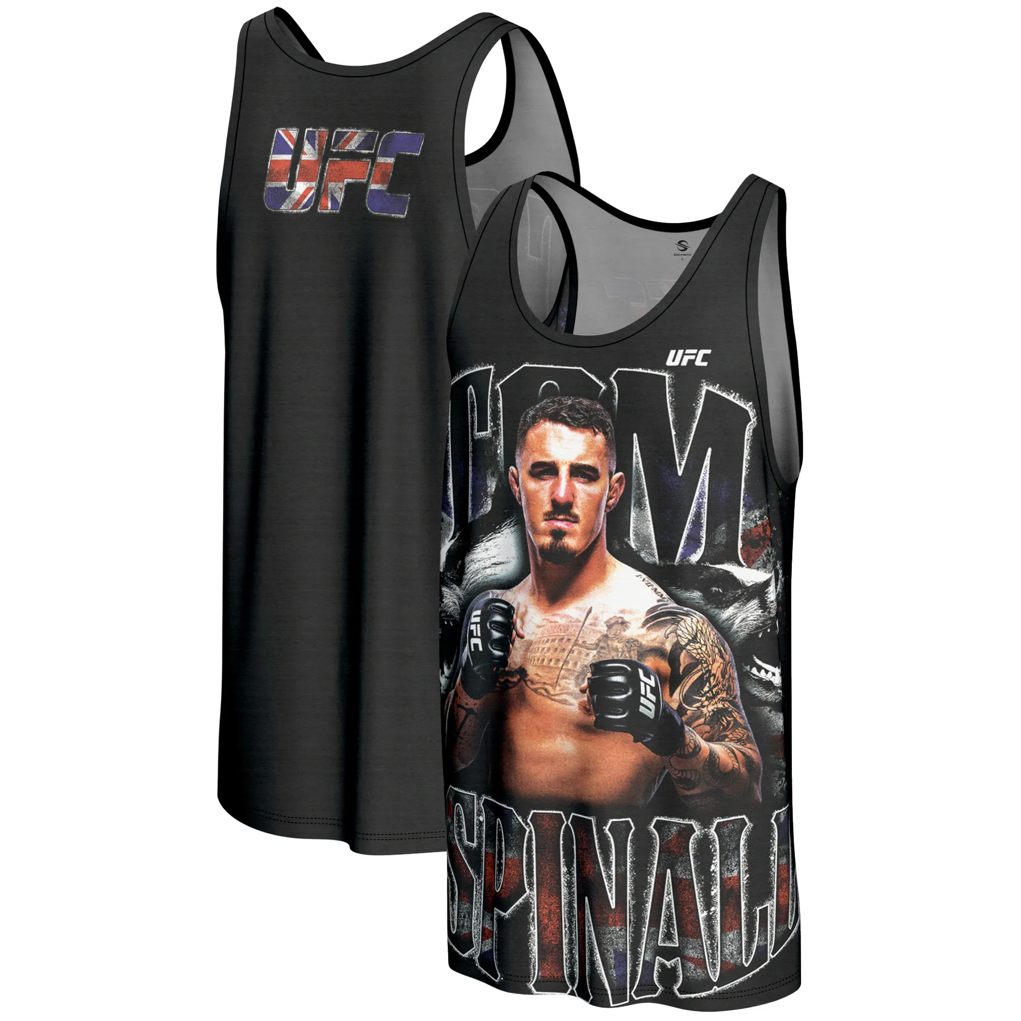 Men's ProSphere Black Tom Aspinall UFC Tank Top sold by UFC