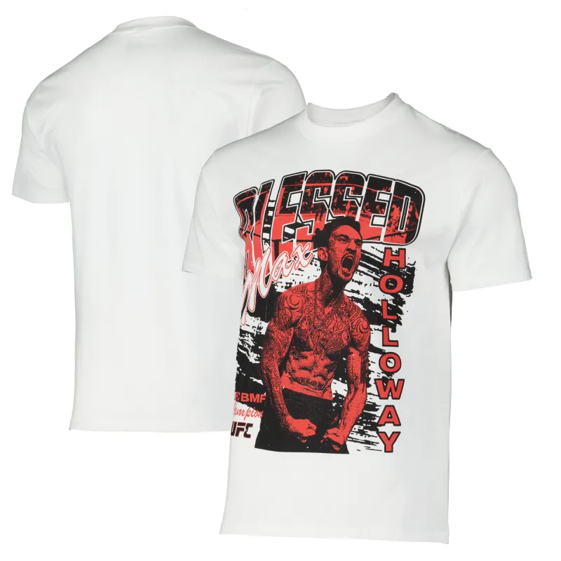 Men's UFC White Max Holloway  Comic T-Shirt sold by UFC