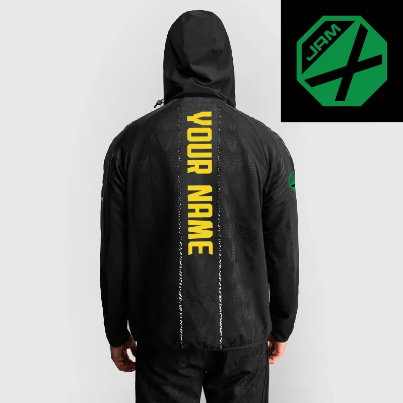 Men's UFC Zenith by Venum Black Authentic Fight Night Jamaica Personalized Full-Zip Walkout Hoodie sold by UFC