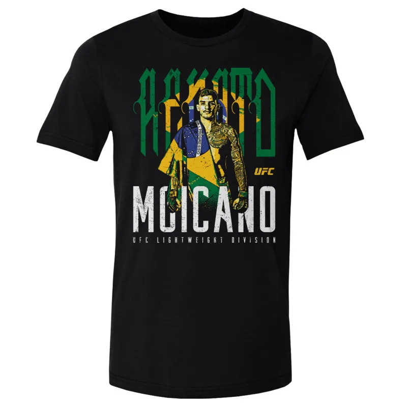 Men's 500 Level  Black Renato Moicano Brazil Flag T-Shirt sold by UFC