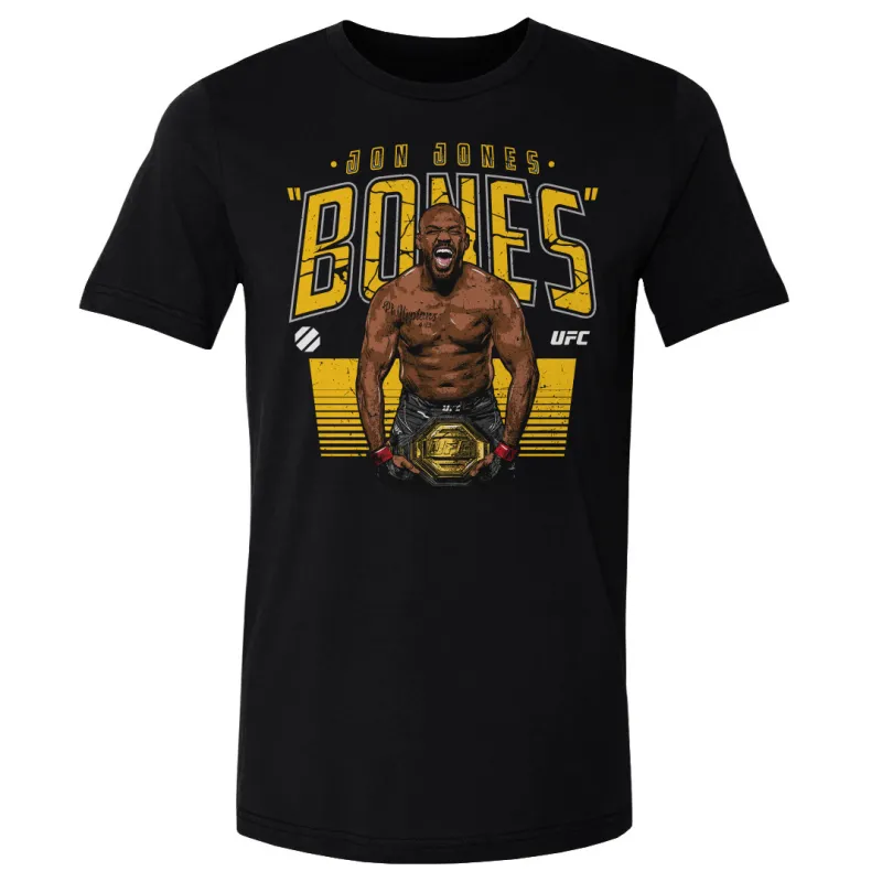 Men's  Black Jon Jones Heavyweight Champion Of The World T-Shirt sold by UFC