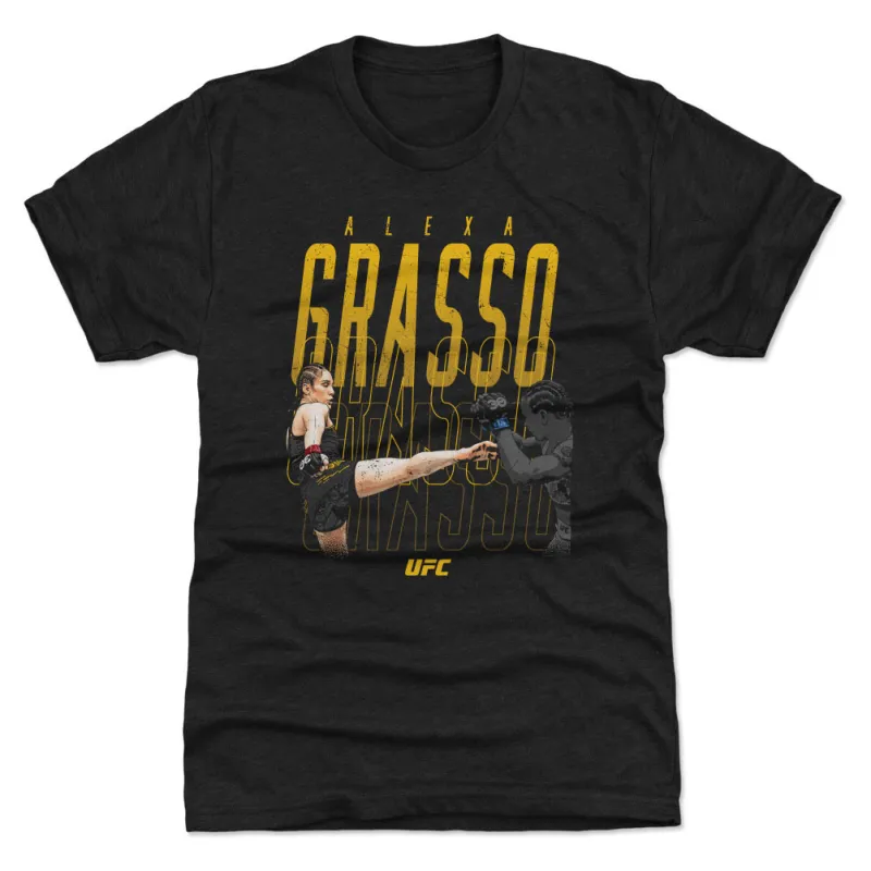 Men's 500 Level  Heather Black Alexa Grasso  Premium Tri-Blend T-Shirt sold by UFC
