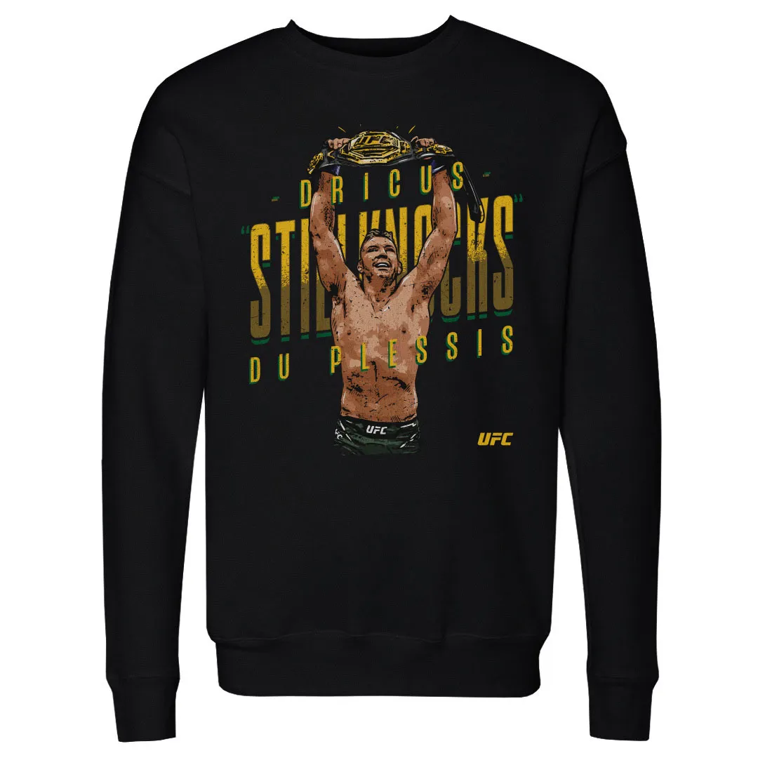 Men's 500 Level Black Dricus Du Plessis "Stillknocks" Pullover Sweatshirt sold by UFC