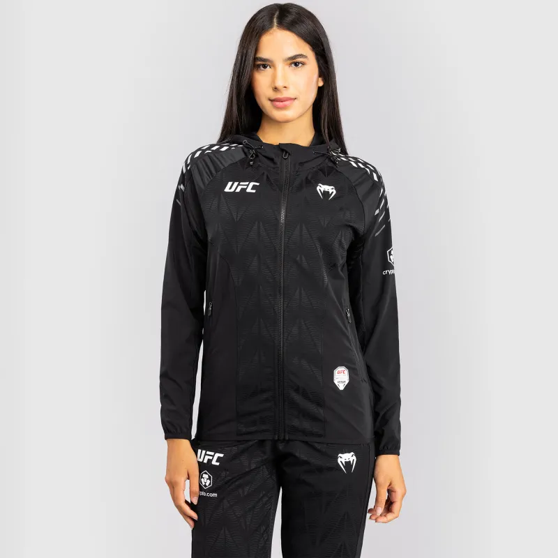 Women's UFC Zenith by Venum Black Authentic Fight Night Full-Zip Walkout Hoodie sold by UFC