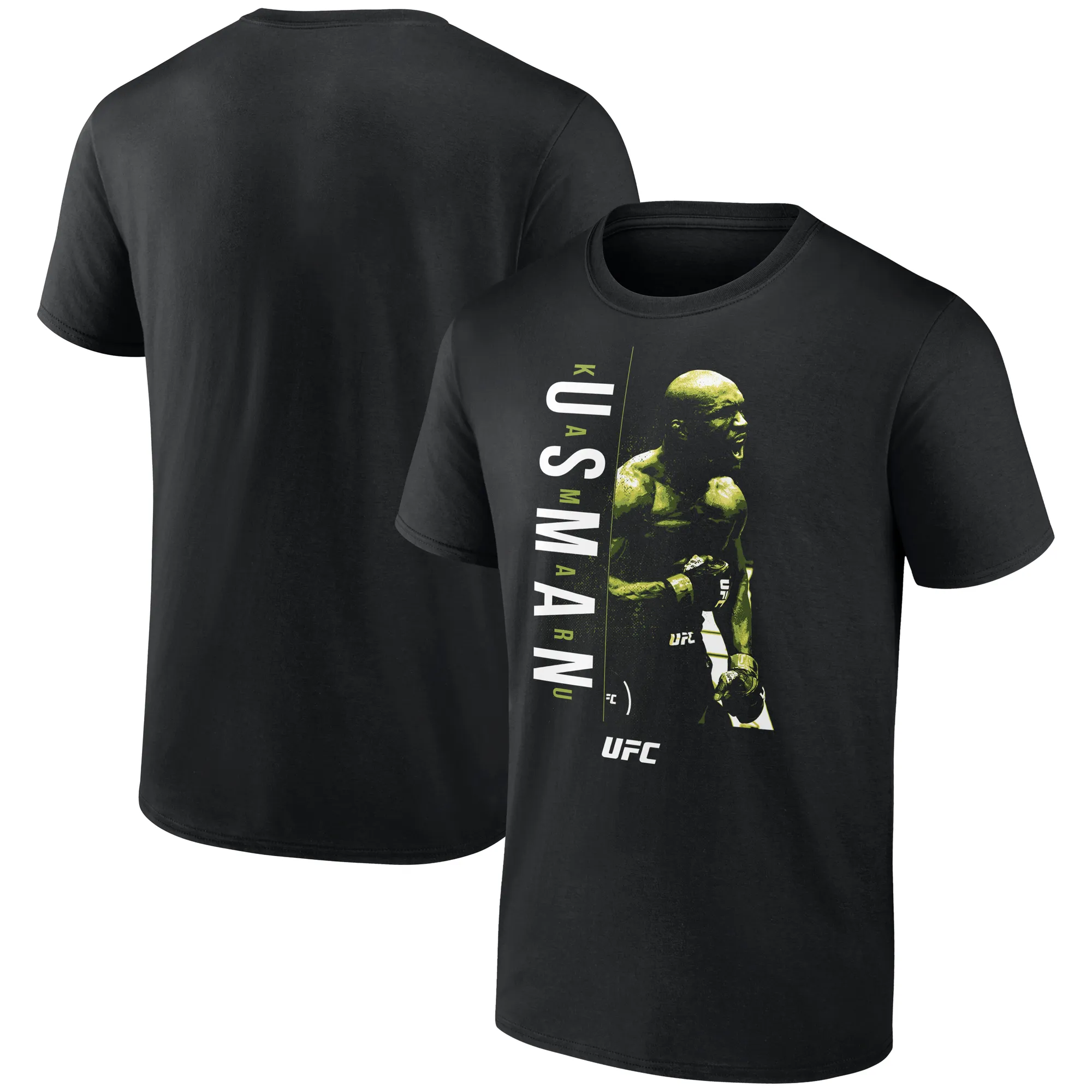 Men's Black Kamaru Usman Fighter Graphic T-Shirt sold by UFC