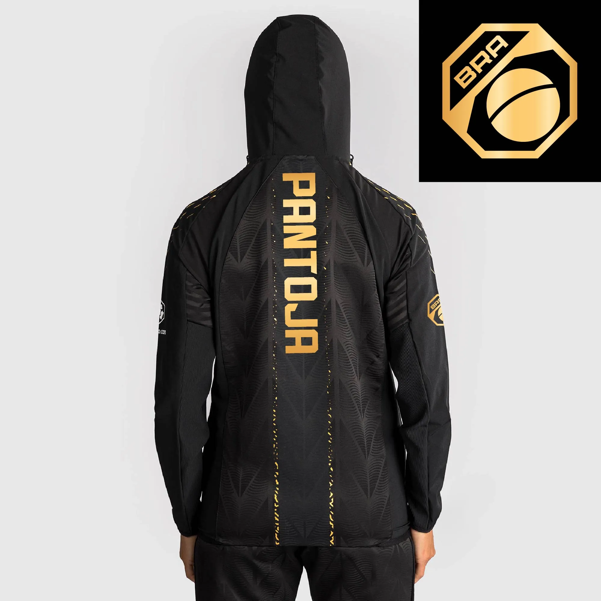 Women's UFC Zenith by Venum Black/Gold Alexandre Pantoja Authentic Fight Night Champion Full-Zip Walkout Hoodie sold by UFC