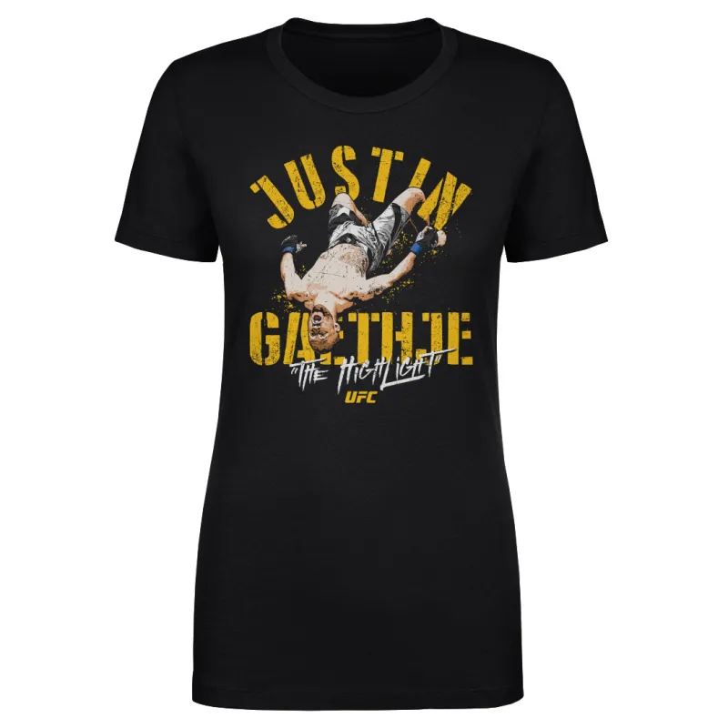 Women's 500 Level Black Justin Gaethje T-Shirt sold by UFC