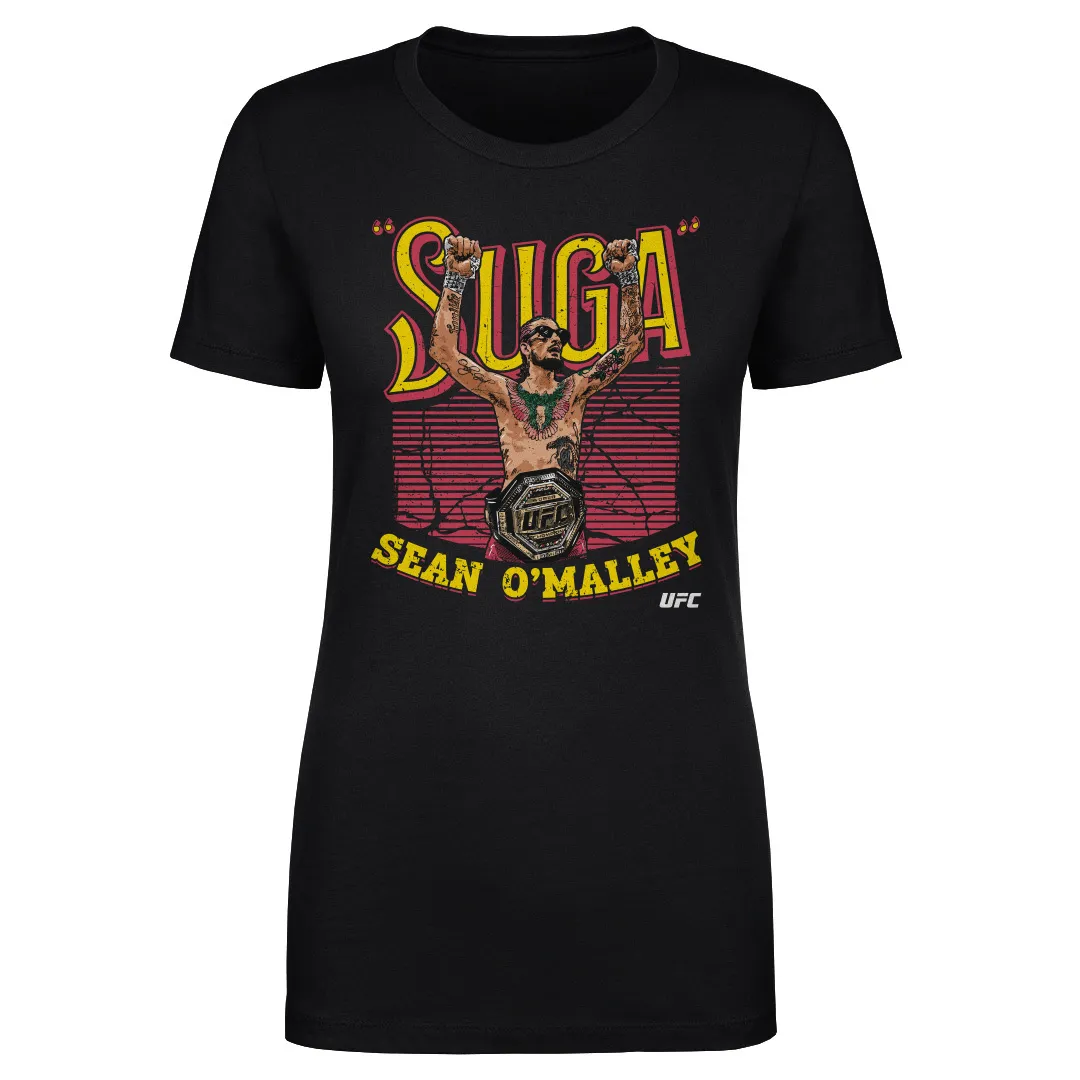 Women's Black Sean O'Malley World Champion Scoop Neck T-Shirt sold by UFC