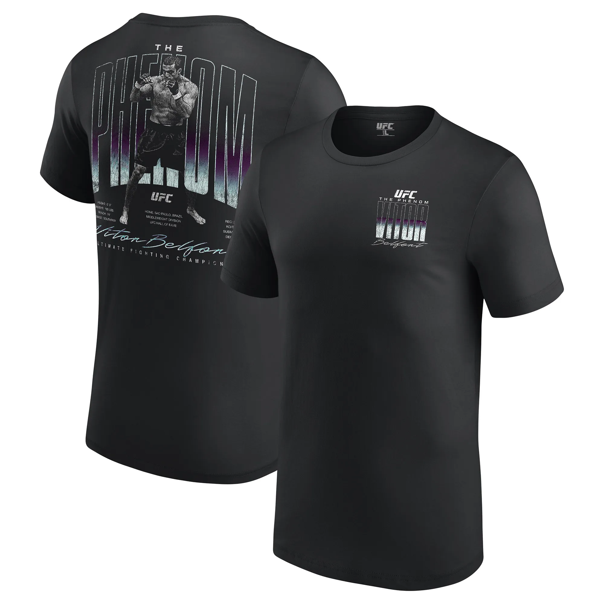 Men's UFC Black Vitor Belfort Phenom T-Shirt sold by UFC