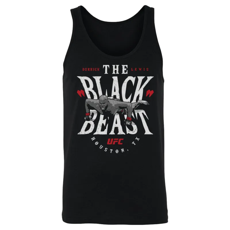 Men's  Black Derrick Lewis "The Black Beast" Tank Top sold by UFC