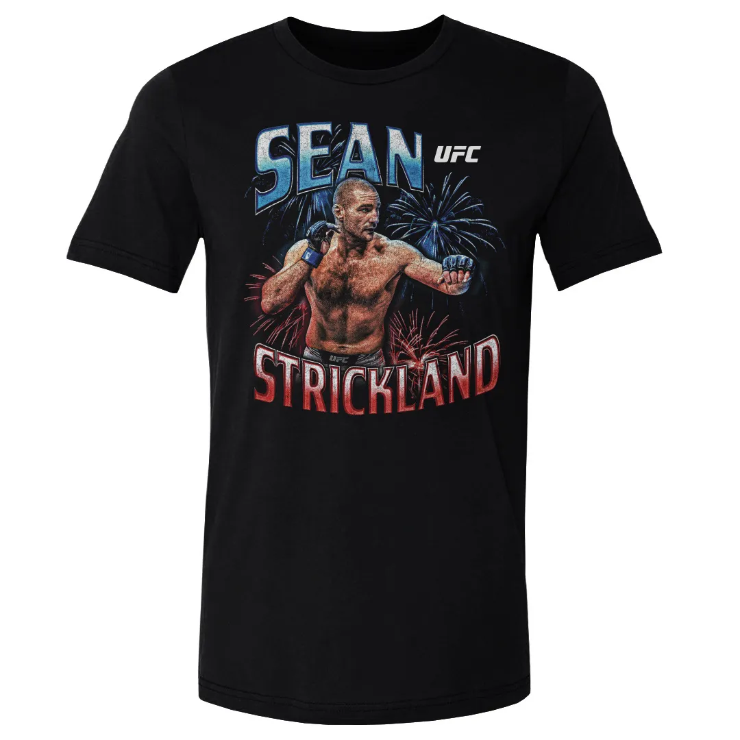 Men's 500 Level Black Sean Strickland Fireworks T-Shirt sold by UFC