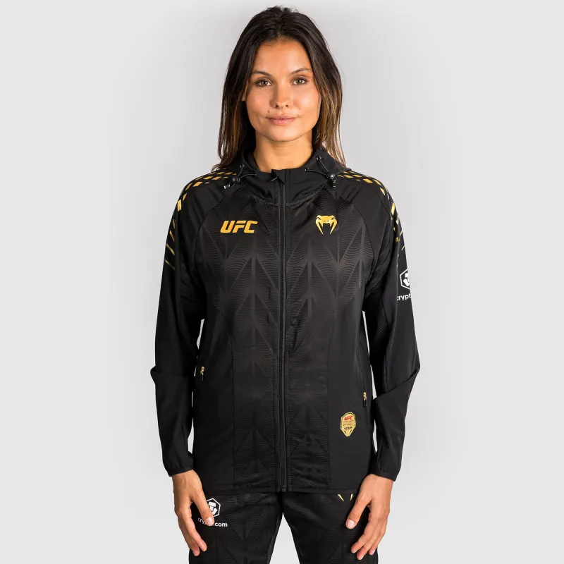 Women's UFC Zenith by Venum Black/Gold Authentic Fight Night Champion Full-Zip Walkout Hoodie sold by UFC