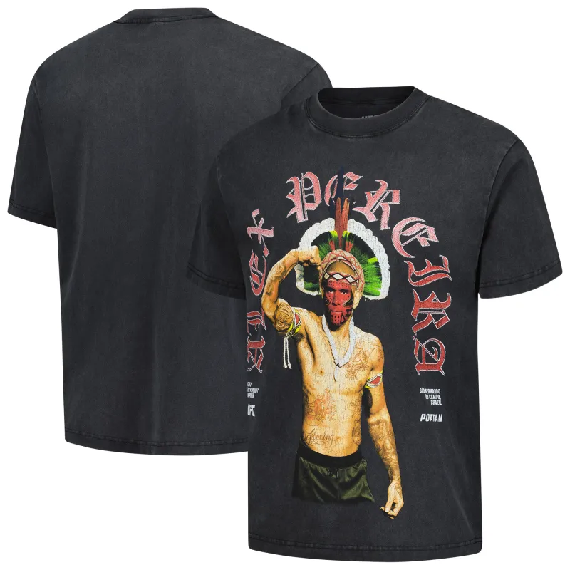 Men's Alex Pereira Black UFC  Flex Up Boxy T-Shirt sold by UFC